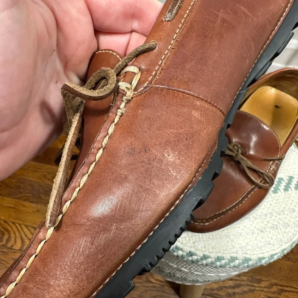 Cole Haan Grant‎ Driver Loafers Mens 9M Tan Leather Good Driving Shoes C04396